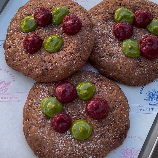 Pistache Framboos koek